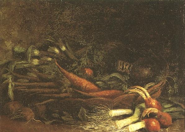 Картина Ван Гога Натюрморт с корзиной овощей 1885